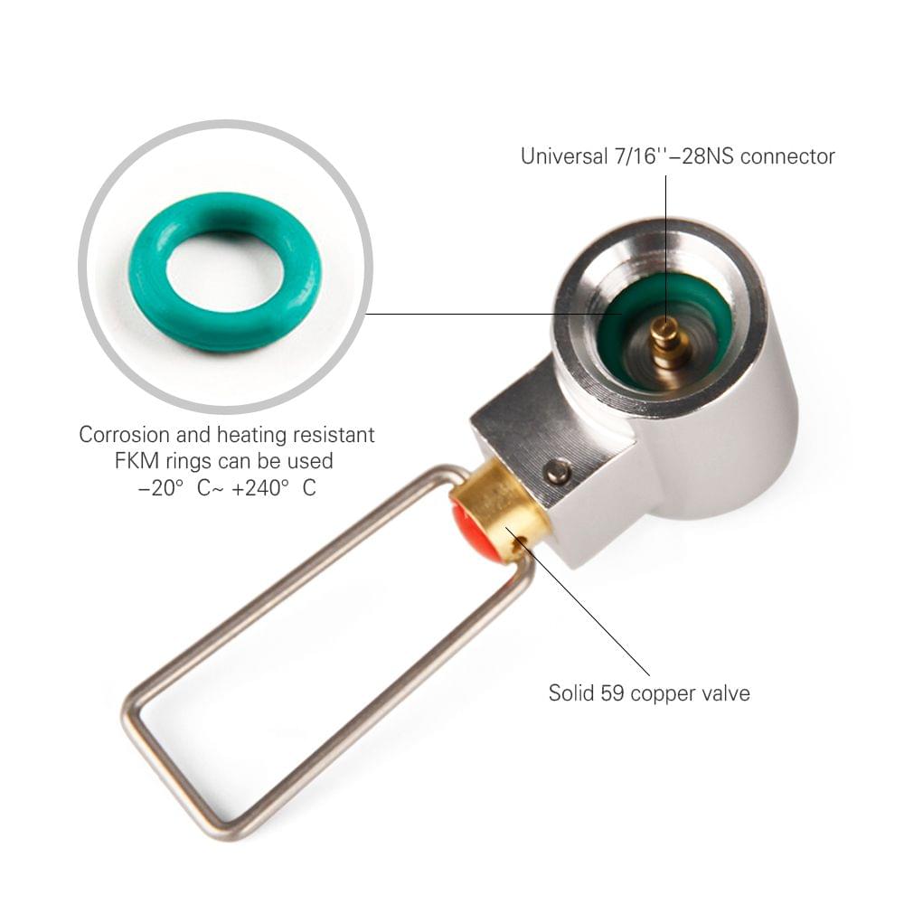 Flat Gas Tank Adapter Valve Canister Gas Convertor Shifter - Gas Refill Shifter