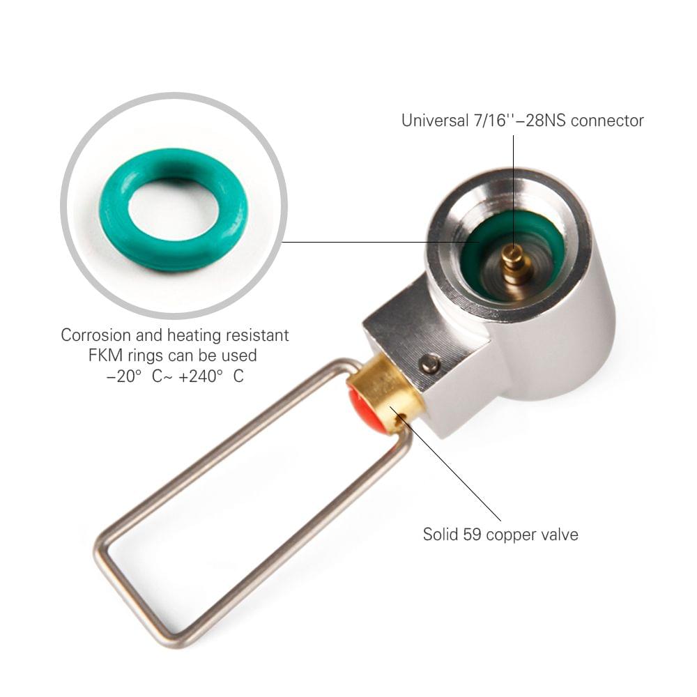 Canister Refill Shifter Flat Gas Tank Gas Shifter Adapter - Gas Refill Shifter and Butane Tank Adapter