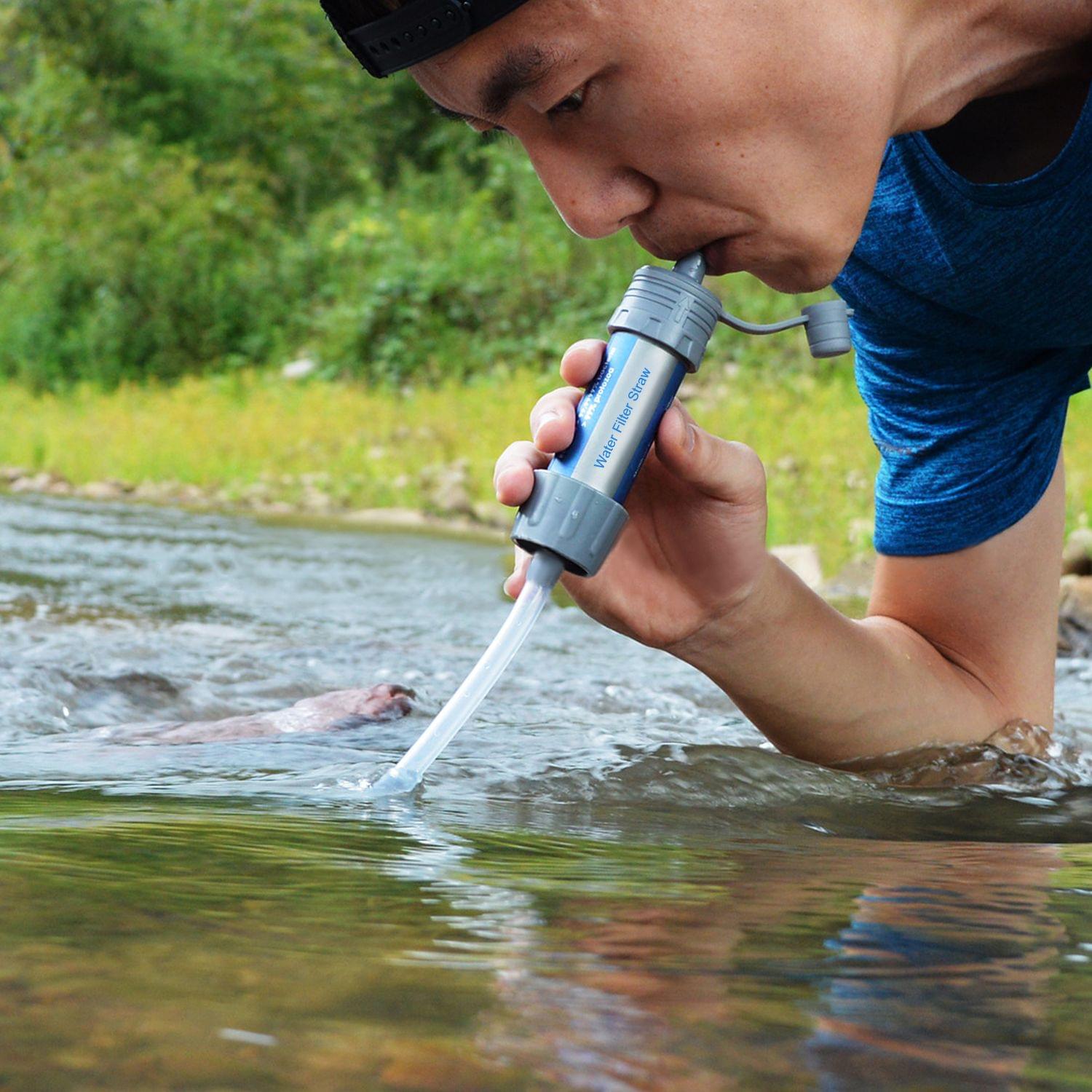 Water Filter Straw Set With Ball Pump Water Filtration Straw