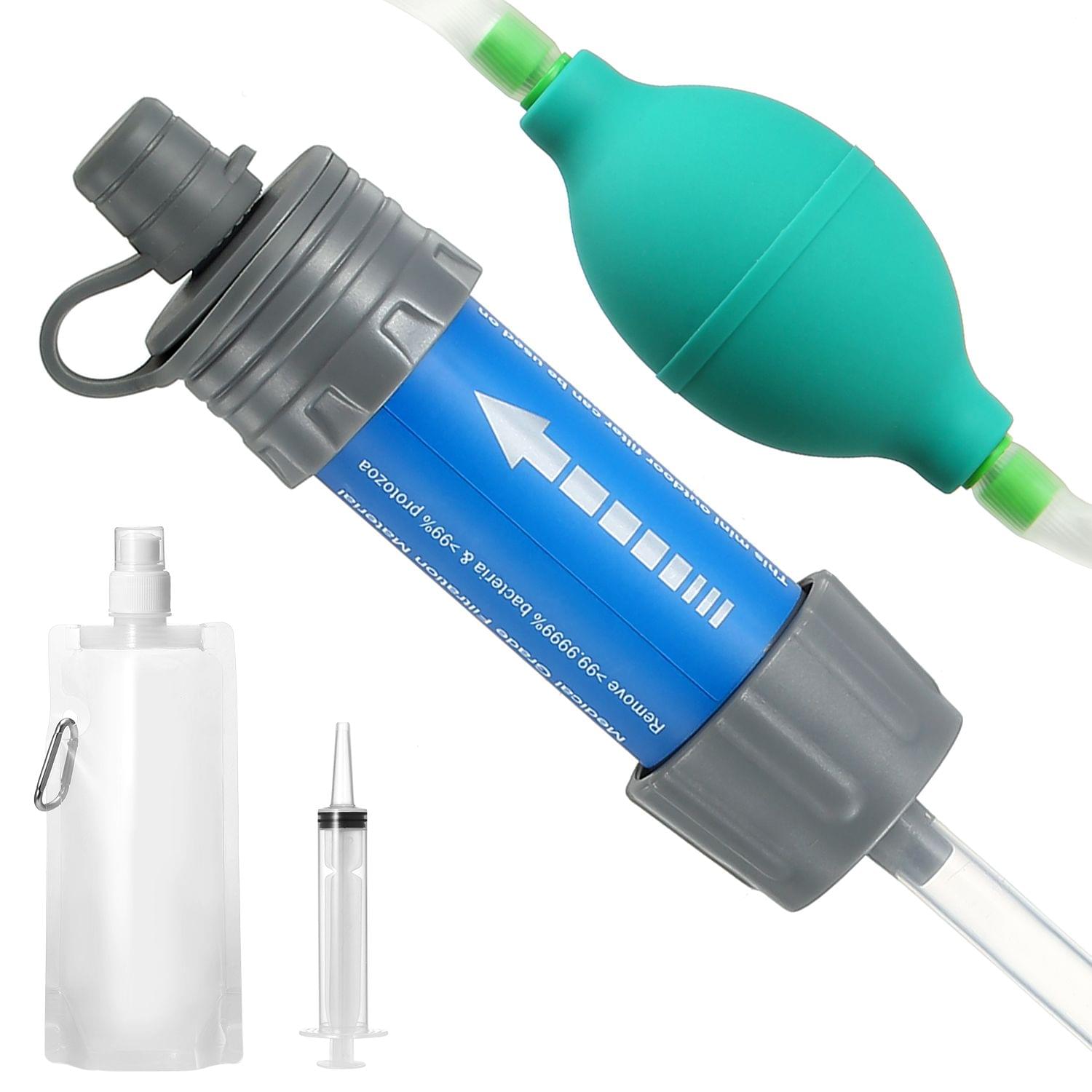 Water Filter Straw Set With Ball Pump Water Filtration Straw