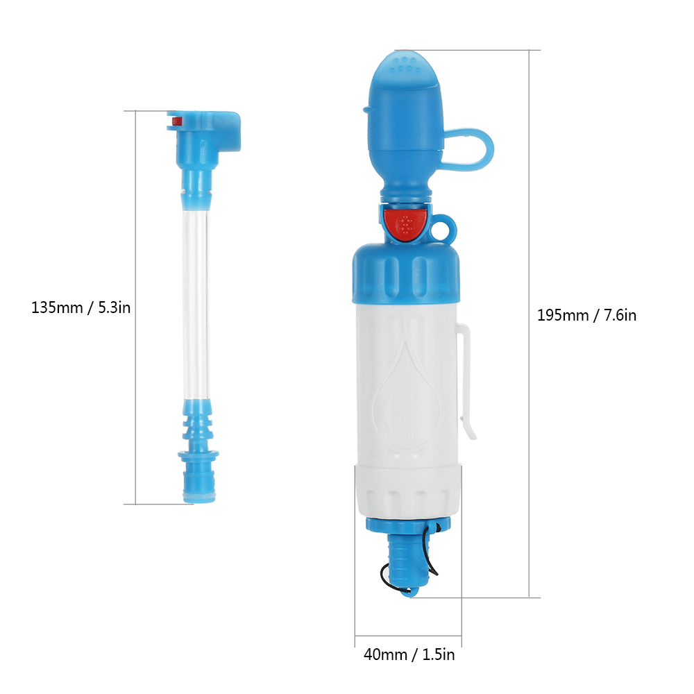 Multiple Function Water Purifier Portable Water Filter Straw - 1000L