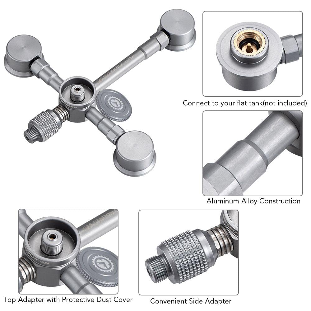 Multifuntional Gas Cartridge Head Conversion Adapter Nozzle