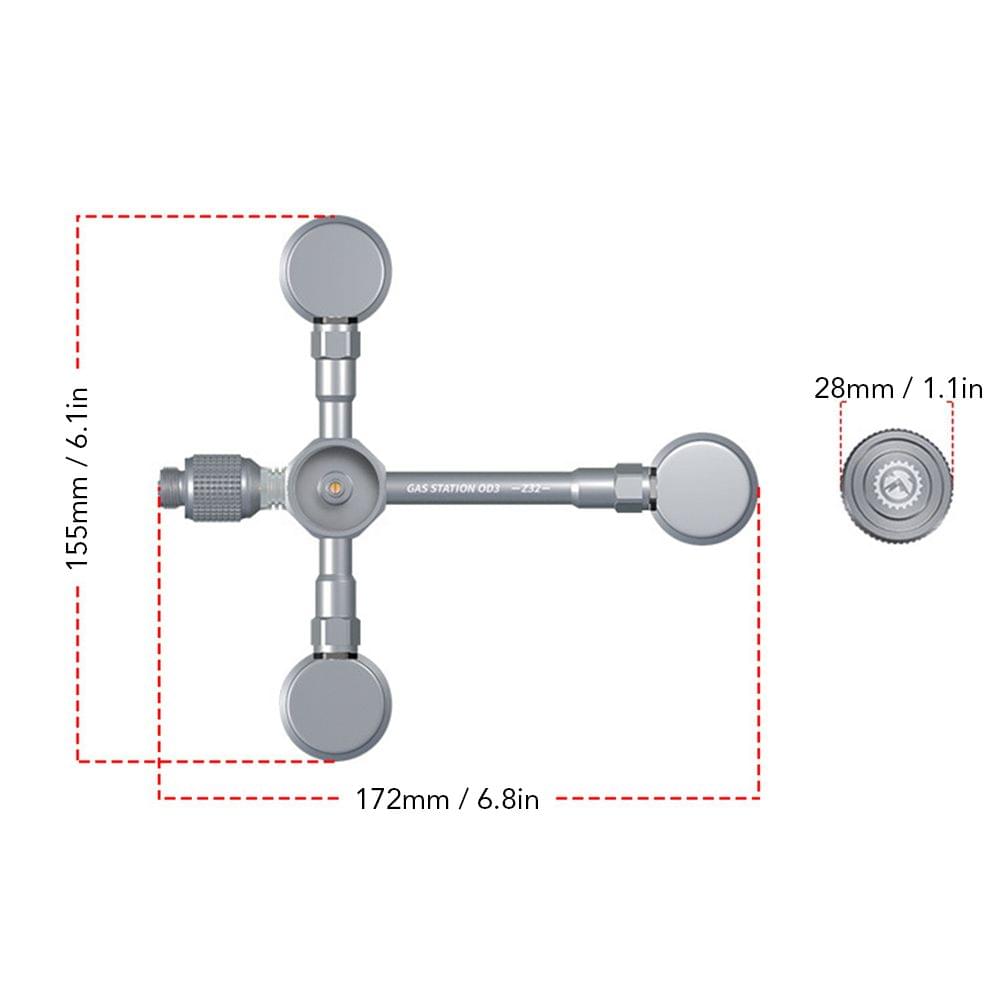 Multifuntional Gas Cartridge Head Conversion Adapter Nozzle