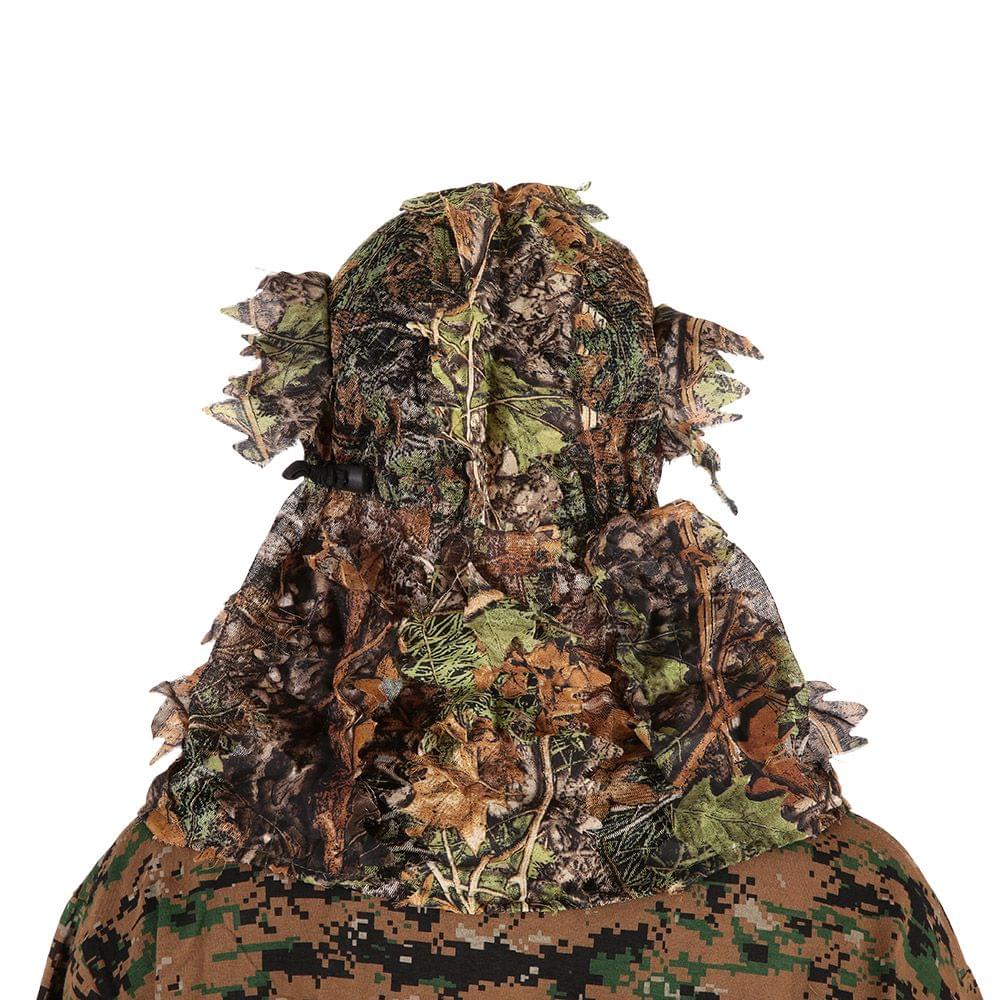 Camouflage Leafy Hunting Ghillie Hood Green Leafy Head Net