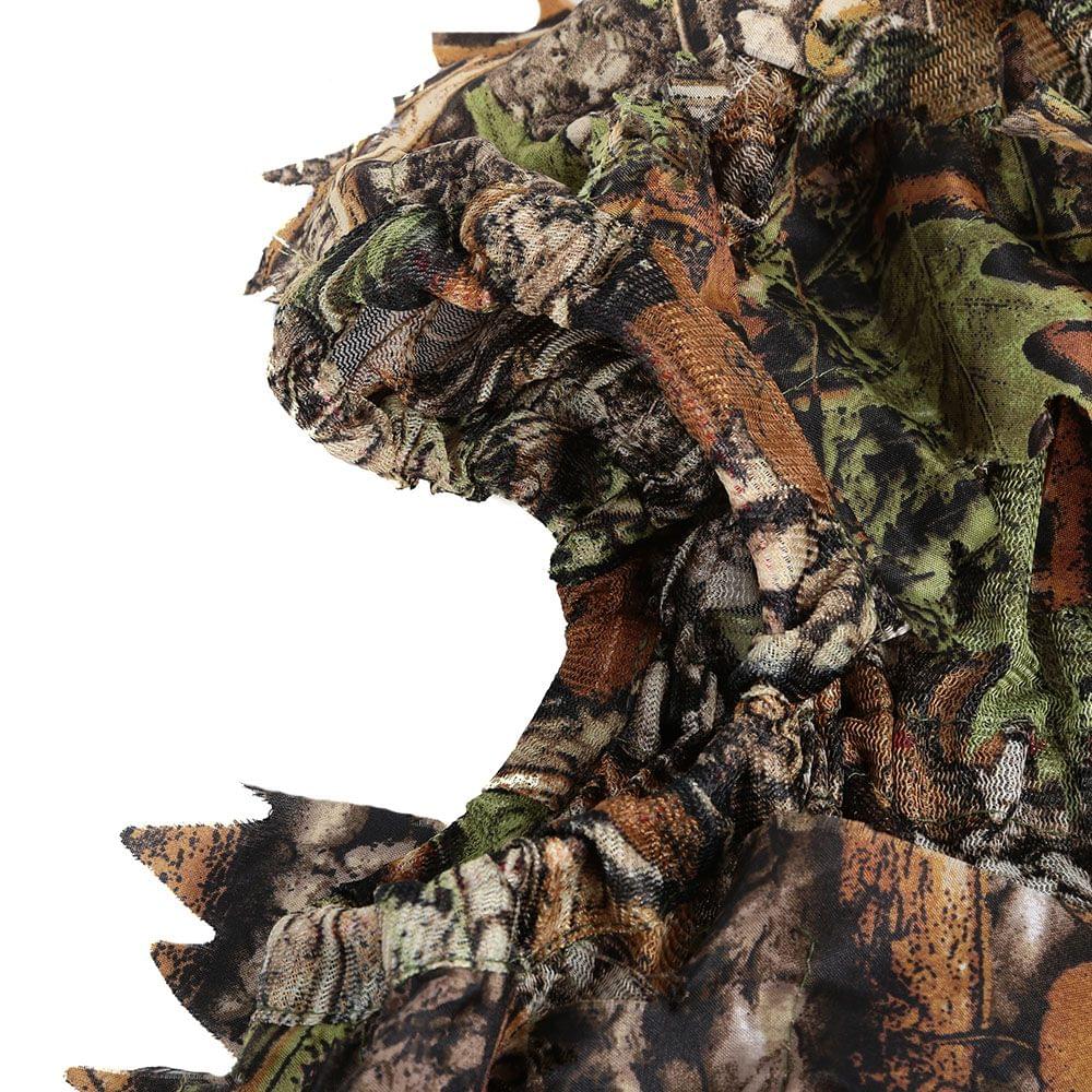 Camouflage Leafy Hunting Ghillie Hood Green Leafy Head Net