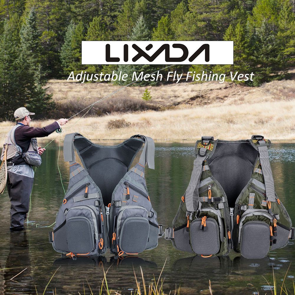 Lixada 3 In 1 Mesh Fly Fishing Vest and Backpack Breathable