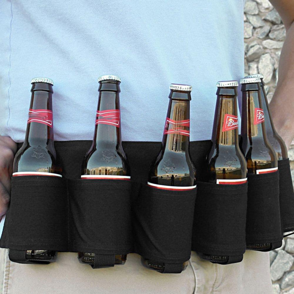 Outdoor Six Pack Beer Bottle Belt Portable Beverage Waist