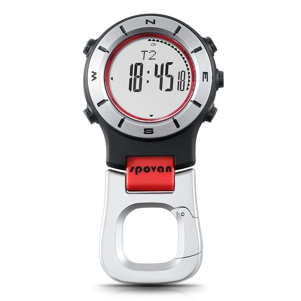 SPOVAN Smart Watch Altimeter Barometer Compass LED Watch - Red White