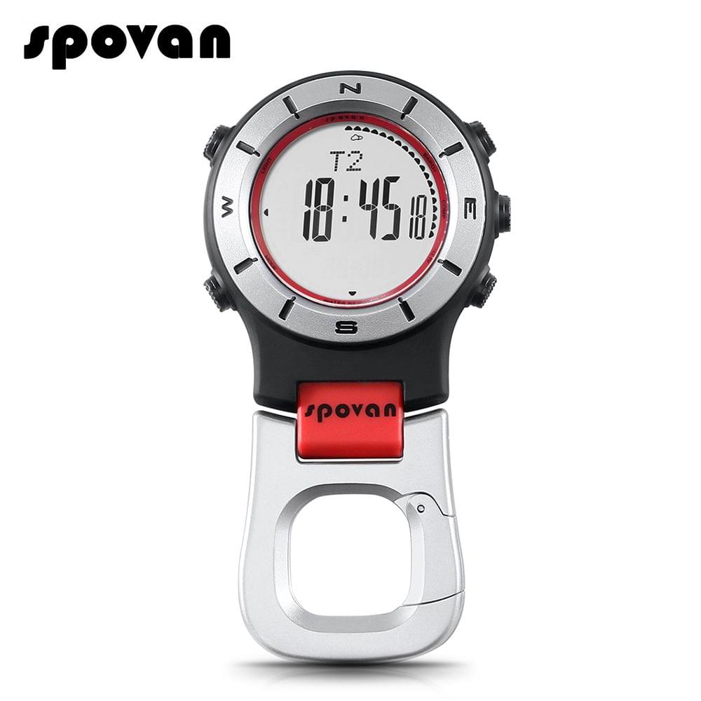 SPOVAN Smart Watch Altimeter Barometer Compass LED Watch - Red White