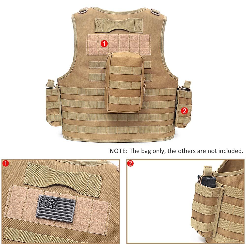 Outdoor Molle Tactical Vest Adjustable Military Gear Load