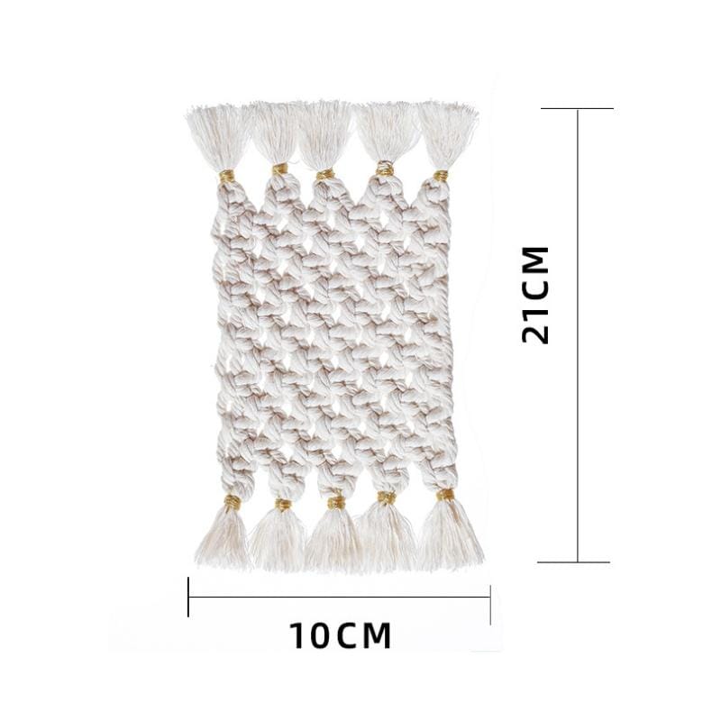 Simple Hand-woven Cotton Linen Rectangle Placemat Coaster Creative Thick Insulation Pad