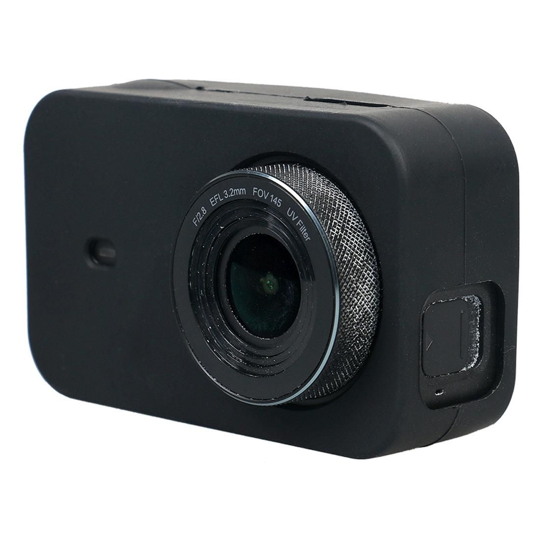 For Xiaomi Mijia Small Camera Silicone Protective Case with Lens Cover (Black)