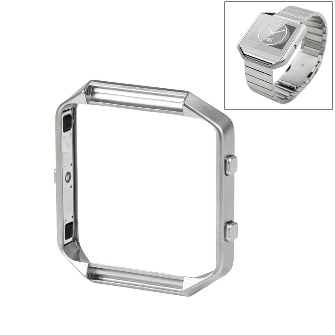 For Fitbit Blaze Watch Stainless Steel Frame Holder Shell (Silver)