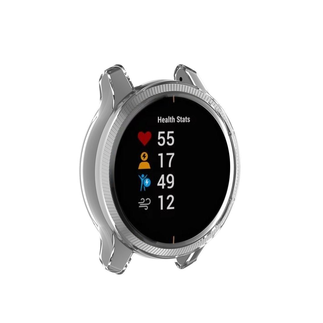 For Garmin Venu TPU Wrapped Empty Half Case Watch Case (Transparent Blue)