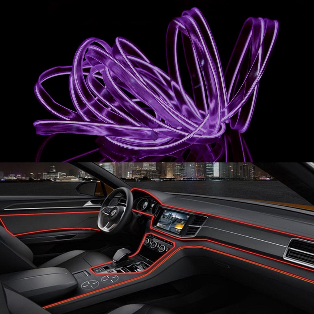 4m Cold Light Flexible LED Strip Light For Car Decoration (Purple Light)
