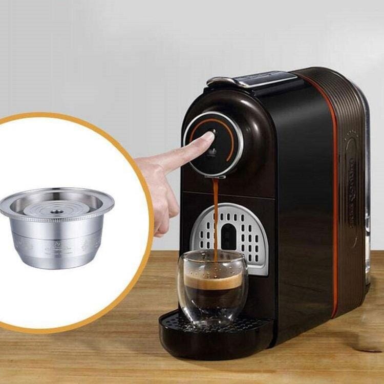 Coffee Capsule Reusable Coffee Filter Stainless Steel Capsule Coffee Tool Pattern Random Delivery