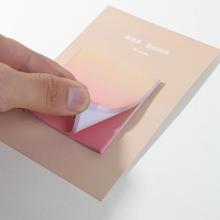 8 PCS Rainbow Gradient Memo Pad Paper Sticky Notes Notepad Stationery Shopping list