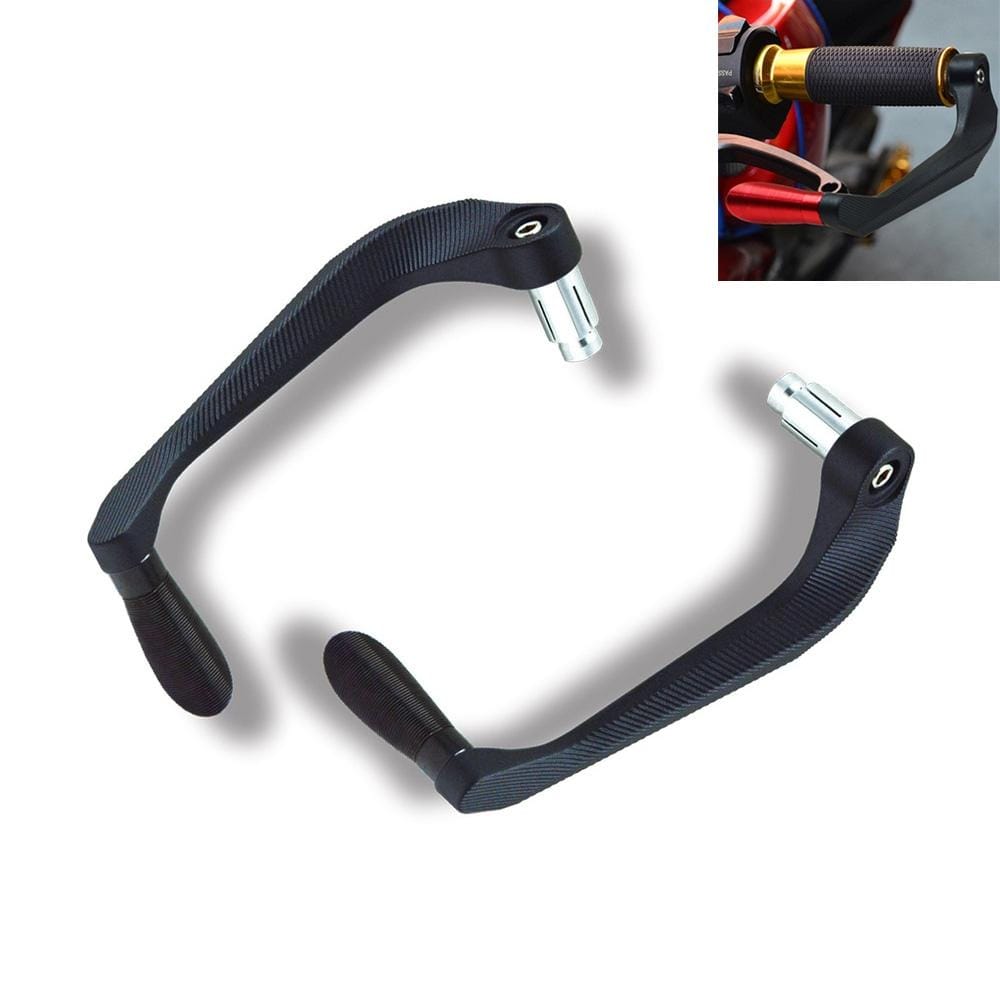2 PCS Motorcycle Modification Accessories Striped Horn Shape Gear Brake Clutch Handbrake (Black)