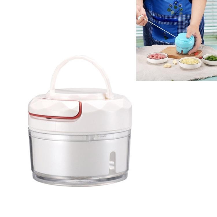 Home Kitchen Manually Pull Garlic Pounded Garlic Machine Ginger Minced Garlic Crusher (White)