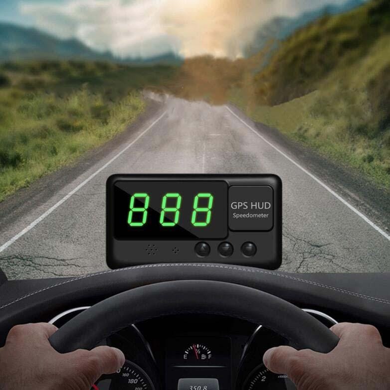 Kingneed C60 3inch Car HUD Head-up Display Car Speed Meter Universal Projection GPS Satellite Speed Measurement (Black)