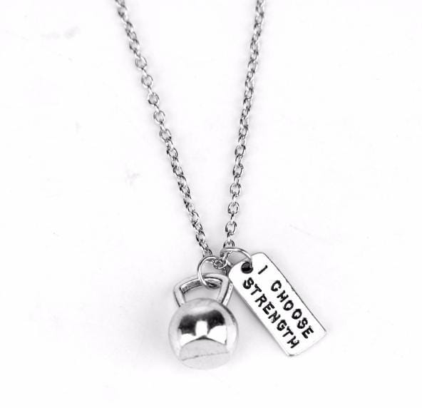 Sport Barbell Dumbbell Pendant Jewelry Lover Friend Bodybuilding Necklaces for Men Women (N251)