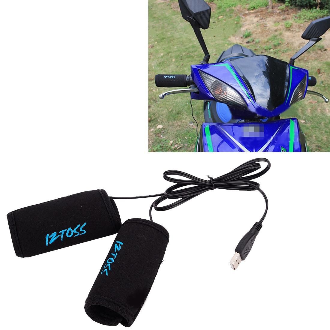 DC 5V Winter Motorcycle Handle Heats Up Heating Handles USB Input with Temperature Switch Suitable Handle Diameter of About 22-30mm