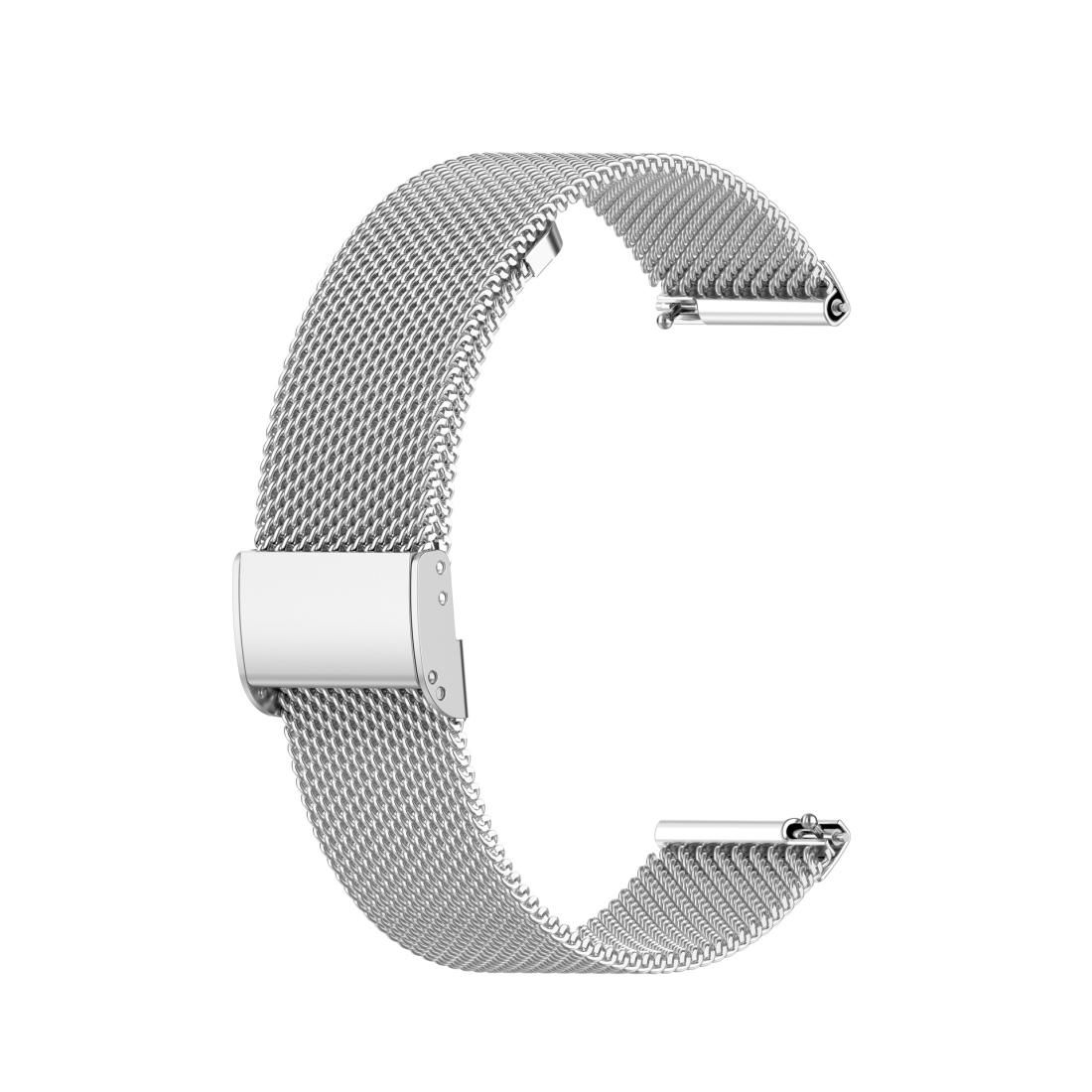 For Huawei GT2 42mm / Galaxy Watch 42mm /Galaxy Active2 Stainless Steel Mesh Watch Wrist Strap 20MM (Silver)