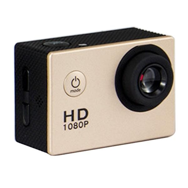 HAMTOD HF40 Sport Camera with 30m Waterproof Case, Generalplus 6624, 2.0 inch LCD Screen (Gold)