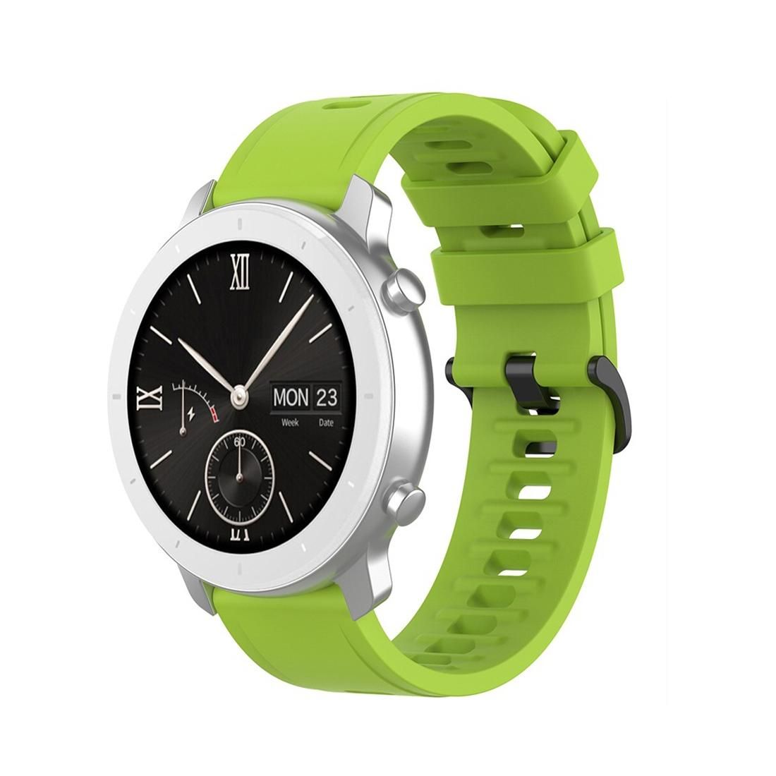 For Amazfit GTR Silicone Smart Watch Replacement Strap Wristband, Size:22mm (Green)