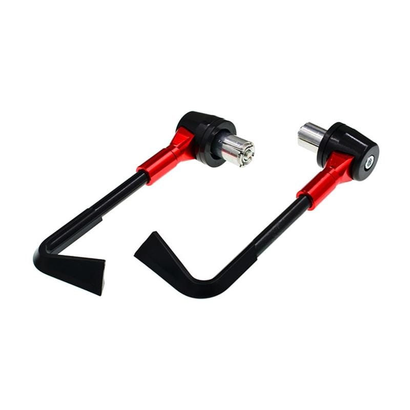 2 PCS Universal 22mm Shockproof Protection Rod CNC Horn Shape Handbrake Motorcycle Modification Accessories (Red)