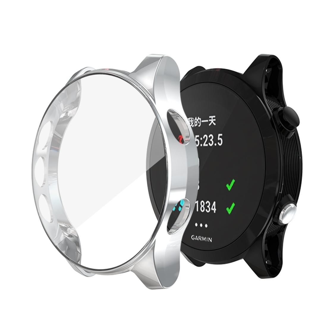 For Garmin Forerunner 935 TPU Electroplated Watch Case (Silver)