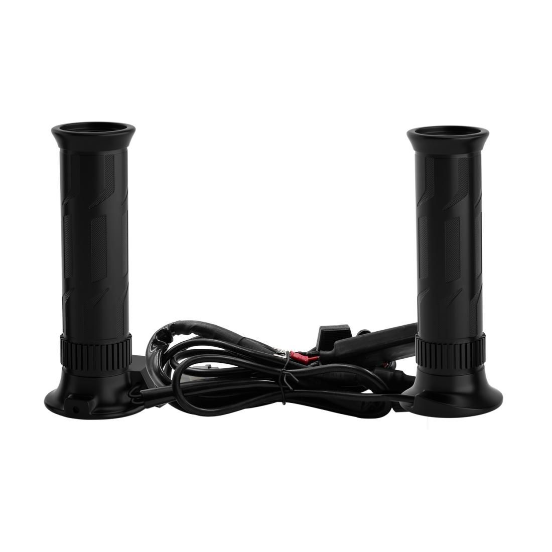 WUPP CS-990A1 Motorcycle Modified Intelligent Electric Heating Hand Cover Heated Grip Handlebar with Five Gear Temperature Control & Five Colors Indicator (Black)