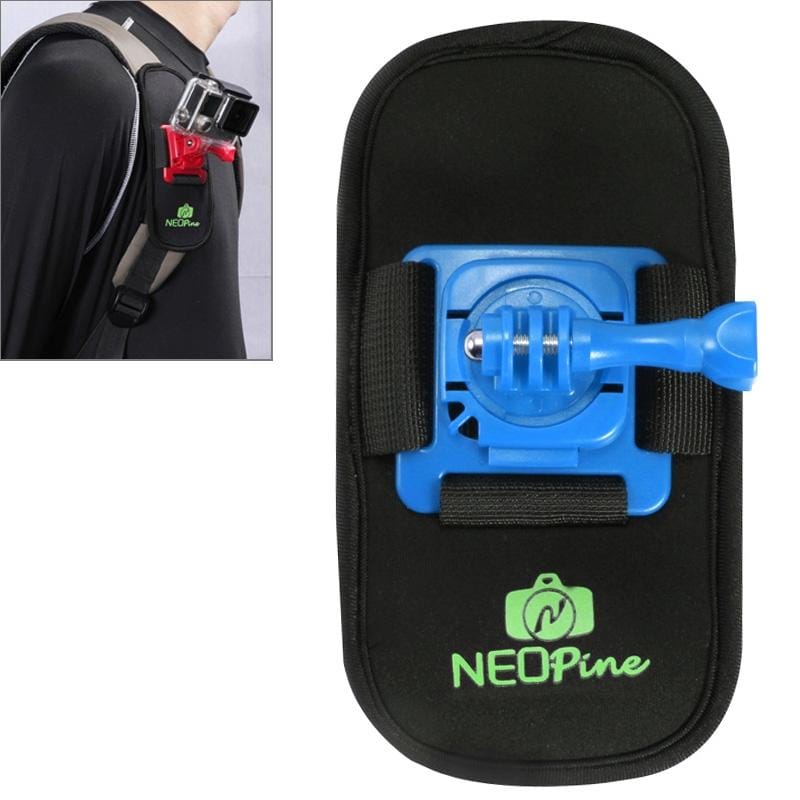 NEOPine Fashionable 360 Degree Rotation Diving Material Camera Belt / Shoulder Harness for GoPro HERO4 /3+ /3 /2 /1,Xiaomi Yi,SJCAM SJ6000 / SJ5000 / SJ5000 WIFI / SJ4000 Sport Camera (Blue)