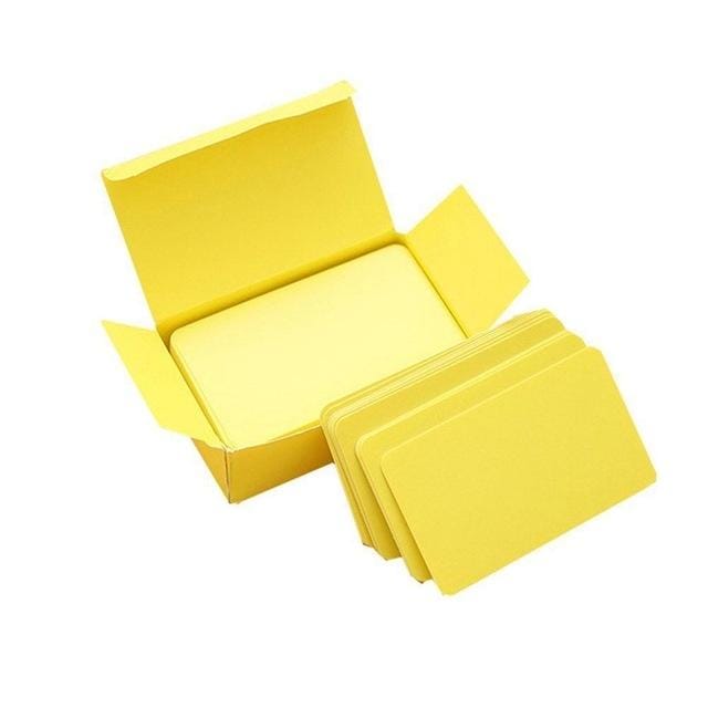 5 PCS Memory Cards Blank DIY Graffiti Word Cards Small Memo Pad Blocks Memorandum Note Word Cards (Yellow)