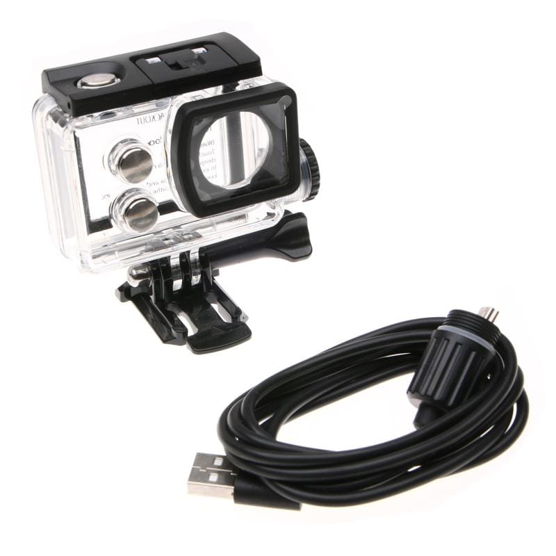 Touch Screen Waterproof Housing Protective Case for SJCAM SJ7 LEGEND, with Car Charger Cable & Buckle Basic Mount & Screw
