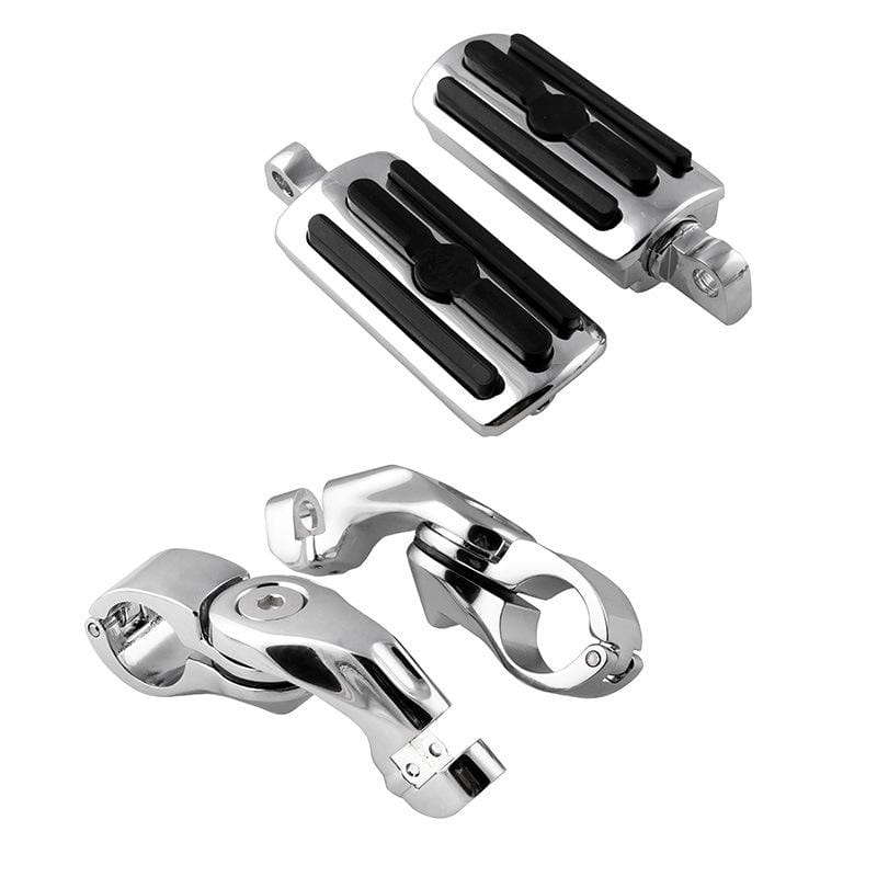 1 Pair Universal Motorcycle Modified 1.25 inch 32mm Short Angled Adjustable Foot Pedal