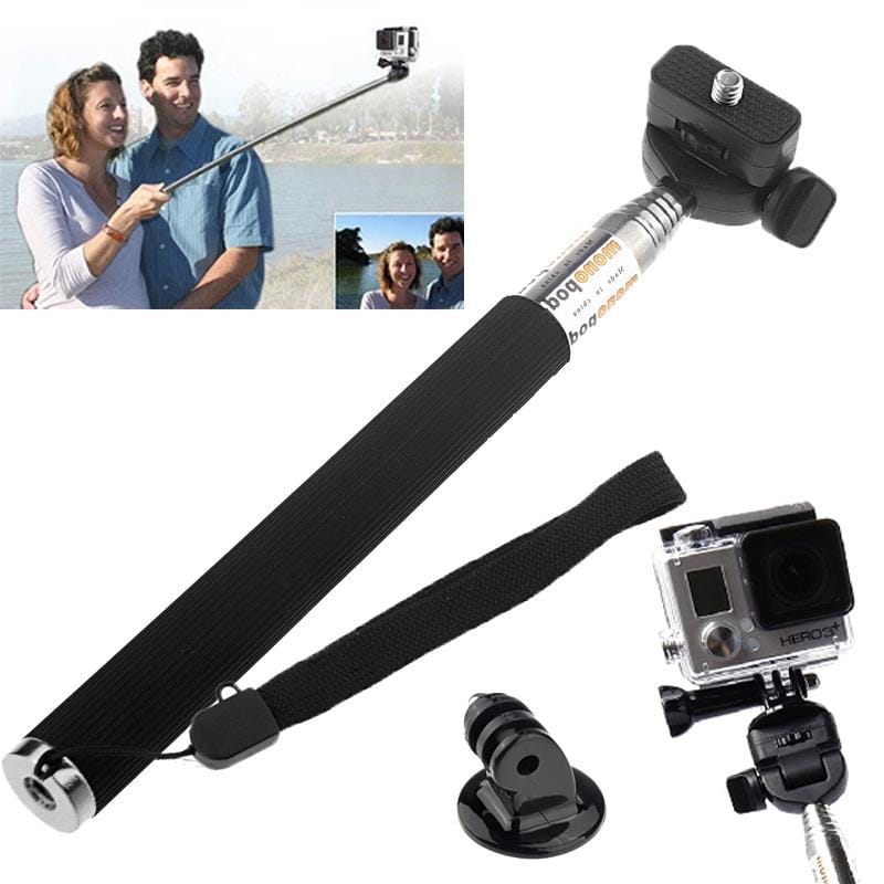 ST-55 Extendable Pole Monopod with Tripod Mount Adapter for GoPro HERO5 Session /5 /4 Session /4 /3+ /3 /2 /1, Xiaoyi Sport Cameras (Style1)