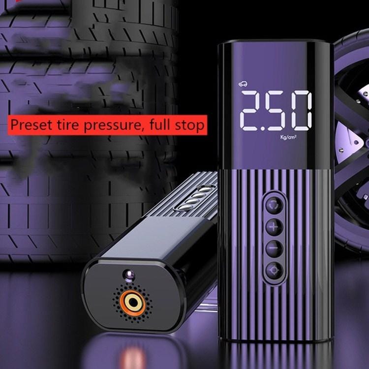 LICHEERS Portable Mini Air Pump Multi-function Vehicle-mounted Digital Display Air Pump Tire Pressure Monitoring Tire Pump, Specification:Wired