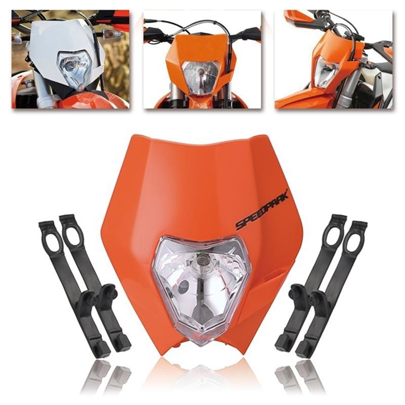 Speedpark KTM Cross-country Motorcycle LED Headlight Grimace Headlamp (Orange)