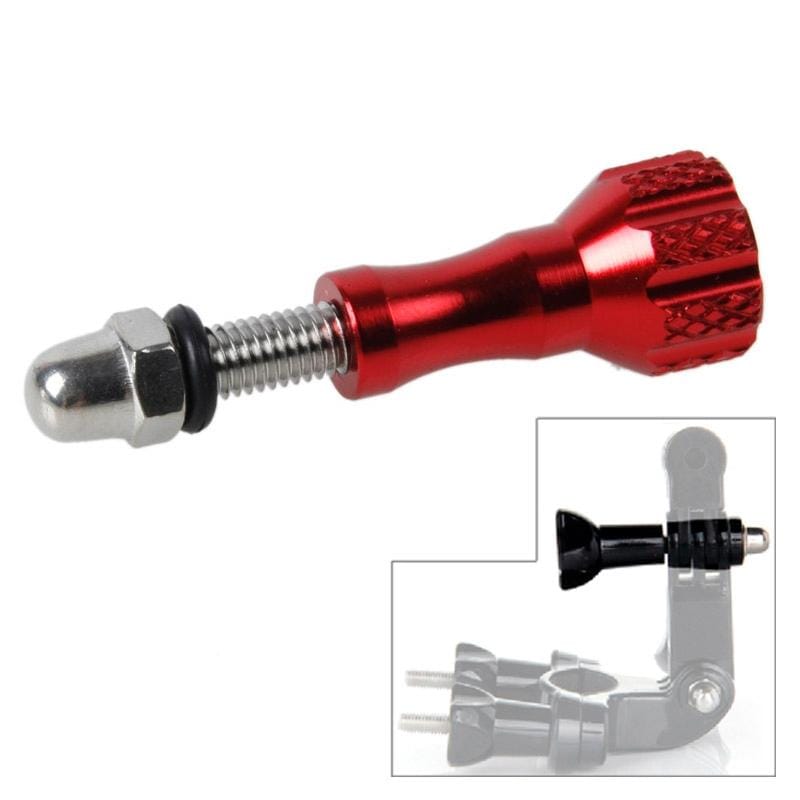TMC Aluminum Thumb Knob Stainless Bolt Screw for GoPro  NEW HERO /HERO6   /5 /5 Session /4 Session /4 /3+ /3 /2 /1, Length: 5.8cm (Red)