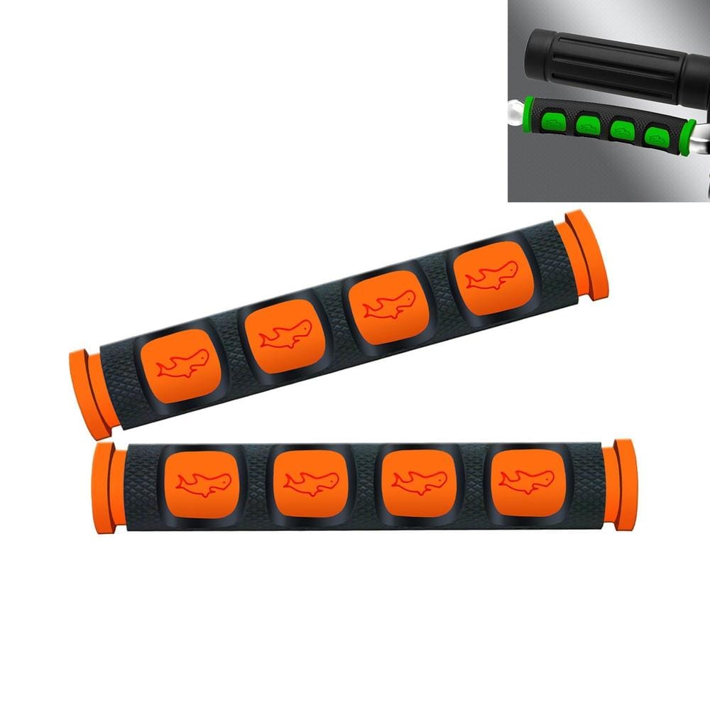 2 PCS Motorcycle Modification Accessories PVC Horn ShapeHand Grip Cover Handlebar Set (Orange)
