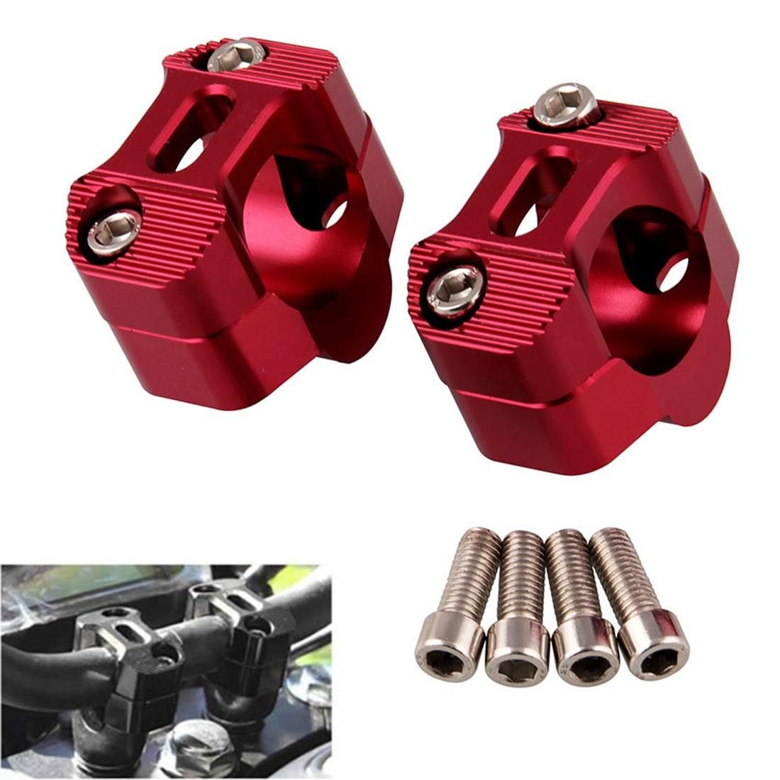 MB-MH030 Motorcycle Modification Accessories Universal Single Hole Handlebar Fixed Bracket, Size: 57.2 x 36.3mm, Hole Diameter: 28mm (Red)