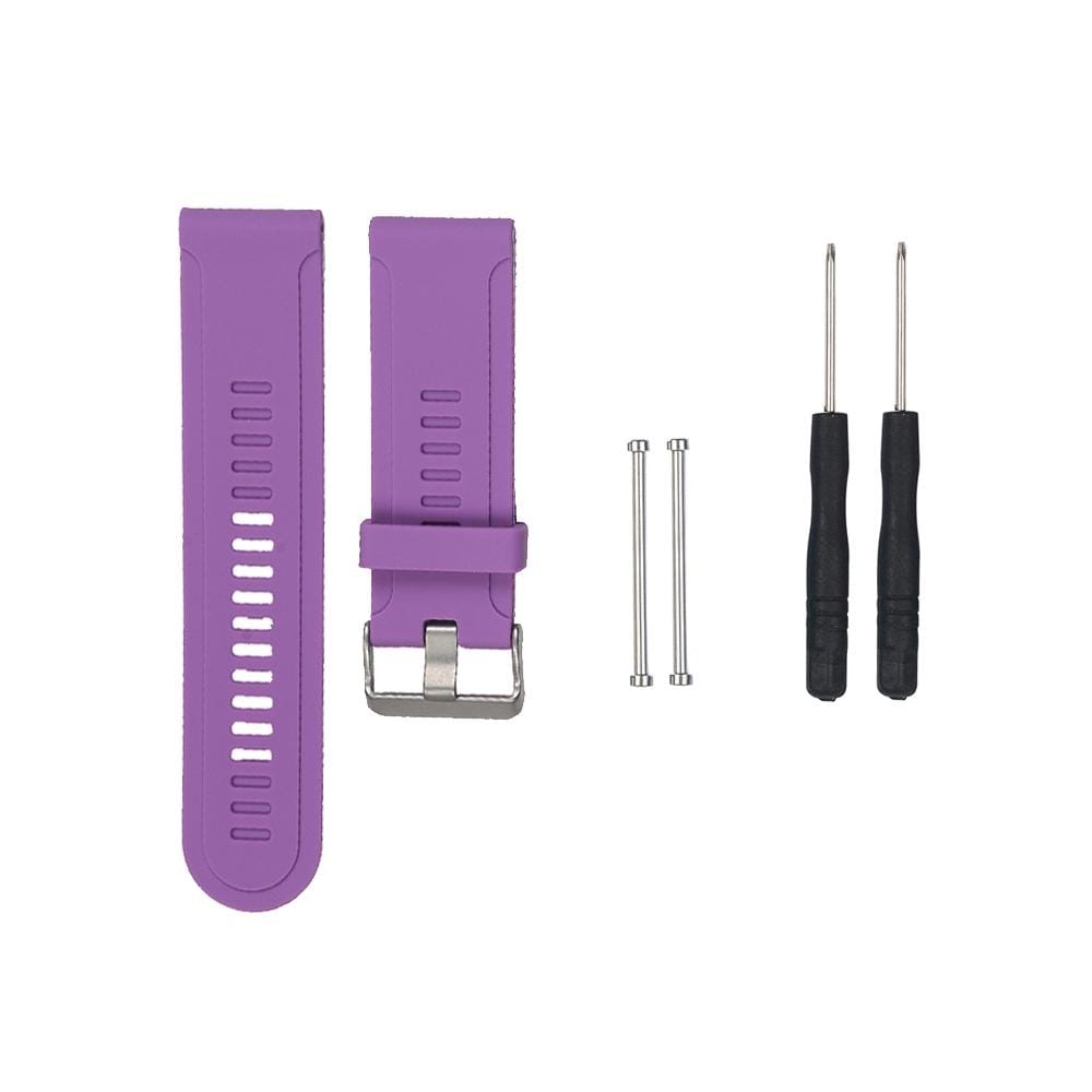 For Garmin Fenix3 HR Silicone Replacement Wrist Strap Watchband (Purple)