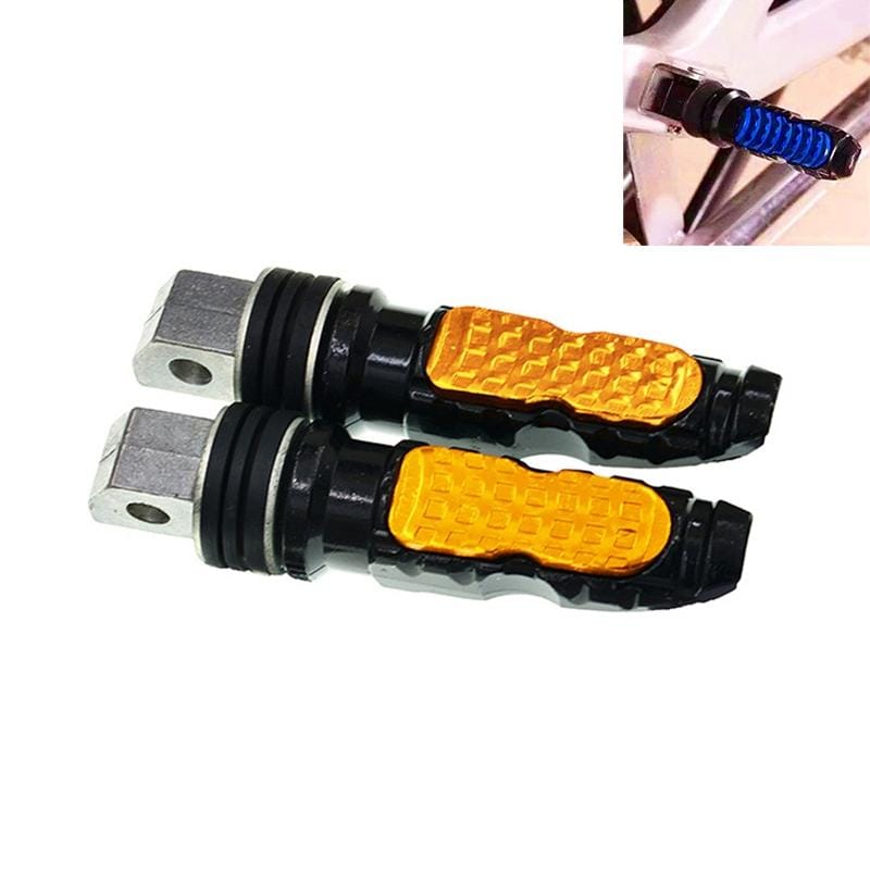 Universal Motor Bike Footpegs Foot Rests Rear Pedals Set Motorcycle Modification Accessories (Gold)