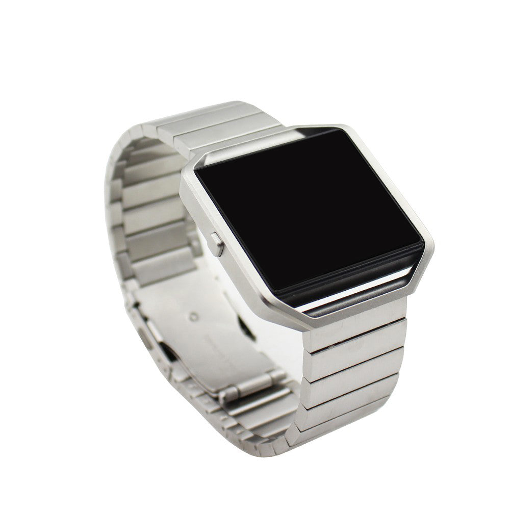 Solid Stainless Steel Watch Strap Link Bracelet for Fitbit Blaze - Silver Color