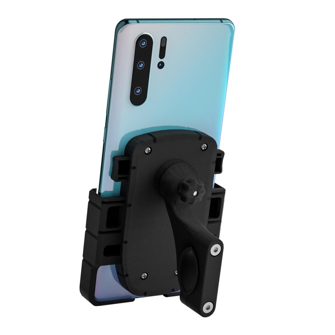 CS-1065A1 Motorcycle Aluminum Alloy Mobile Phone Holder Bracket, Handlebar Version (Silver)