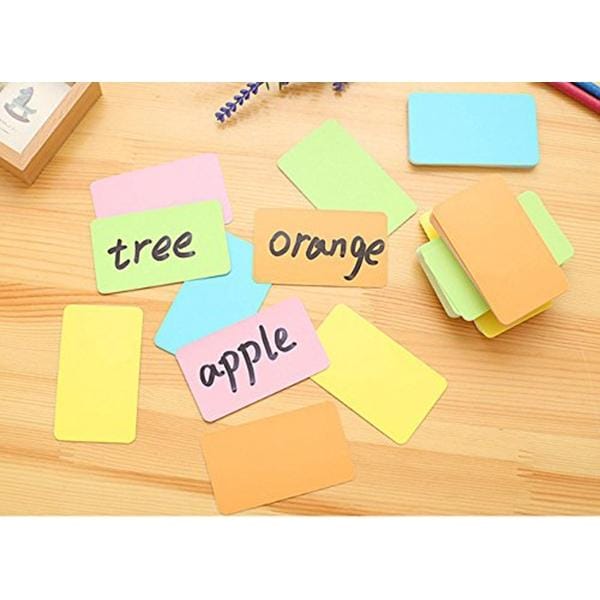 5 PCS Memory Cards Blank DIY Graffiti Word Cards Small Memo Pad Blocks Memorandum Note Word Cards (Yellow)
