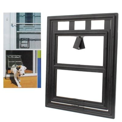 8 x 10 inch  Plastic Easy Screen Moustiquaire Pets Door (Black)