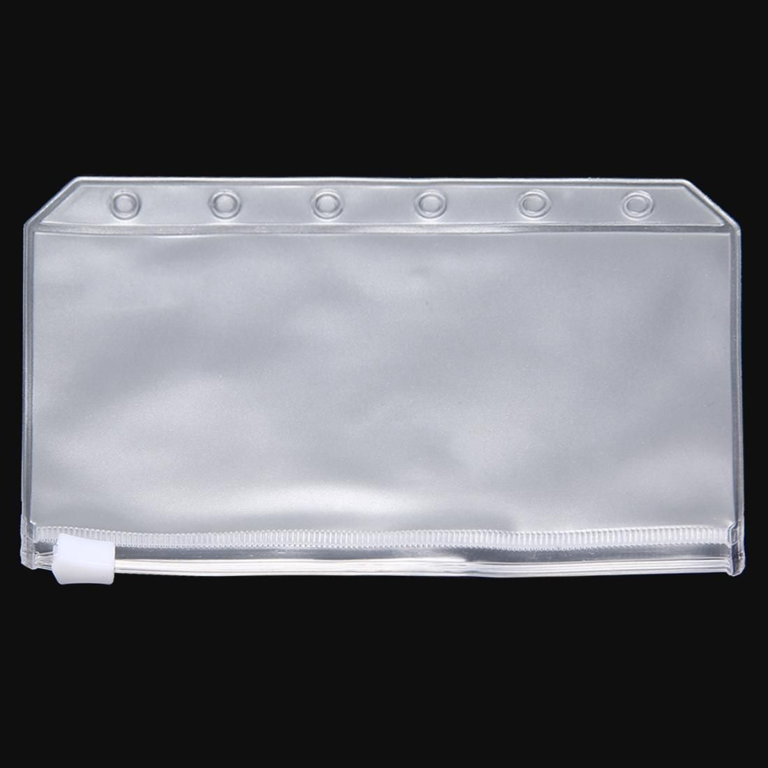 3 PCS Bill Bag Business Card Pull-edge Loose-leaf Pocket Insert PVC Zipper Storage Bag A6 M