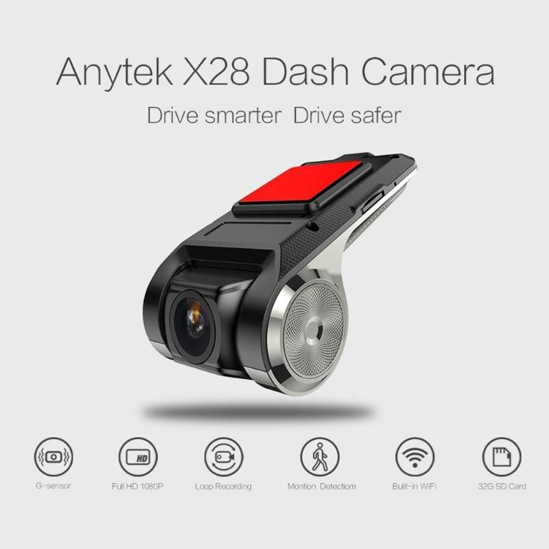 Anytek X28 Mini Car DVR Camera Full HD 1080P Auto Digital Video Recorder DVRs ADAS Camcorder G-sensor Dash Cam Wifi GPS Dashcam